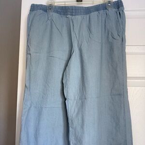 J Jill Lightweight Tencel Blend Denim Cropped Pant M